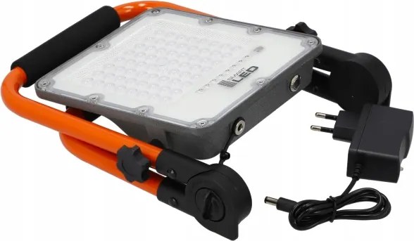 Proiector LED reîncărcabil cu stativ LED/100W/3,2V 5000K 5000 mAh IP65 portocaliu