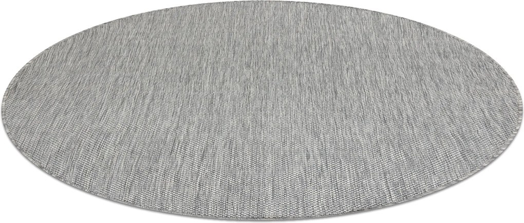 Covor SISAL SION cerc A5165A Melanj țesute plate gri