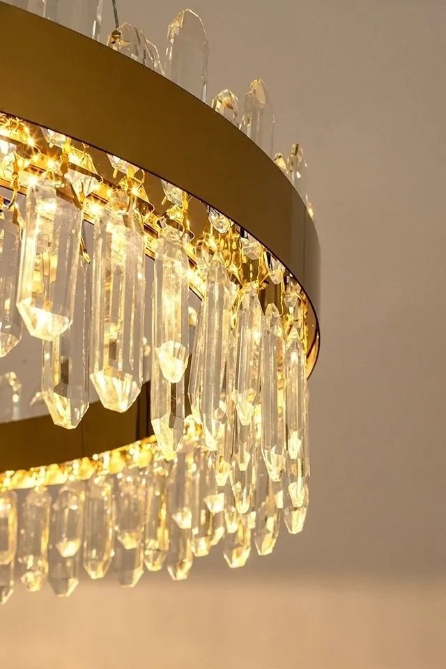 Lustra LED suspendata design modern Glamor 100 auriu