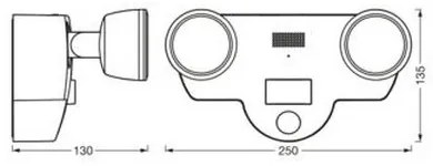 Corp de iluminat LED de exterior cu senzor și cameră Ledvance 2xLED/8W/230V IP44 Wi-Fi