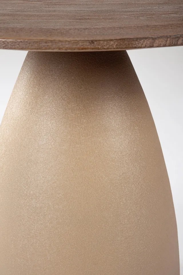 Masă de cafea, maro rustic, D50 cm, Stanley, Bizzotto