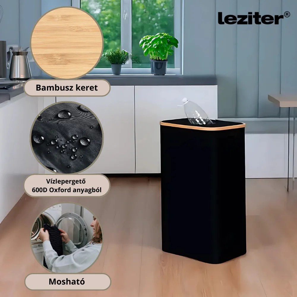 Colector selectiv de sticle 100l negru