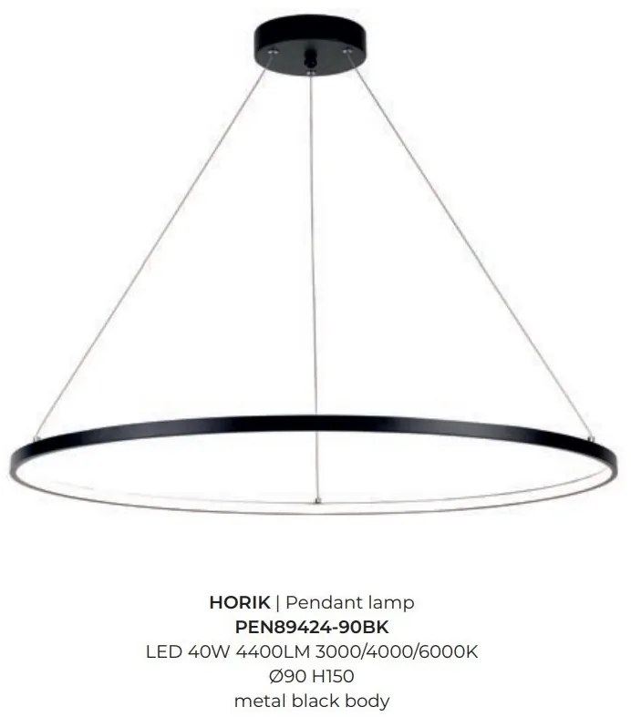 Lustra suspendata LED moderna design circular HORIK 90cm