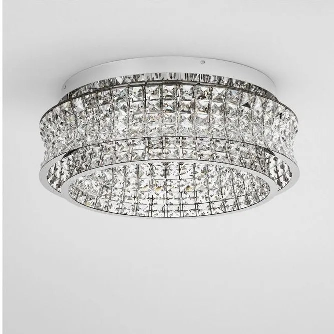 Lustra aplicata LED crom, cristale sticla CELYSIA 60cm