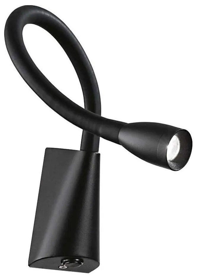 Ideal Lux - Lampă flexibilă LED GOOSE LED/3W/230V CRI 90 negru
