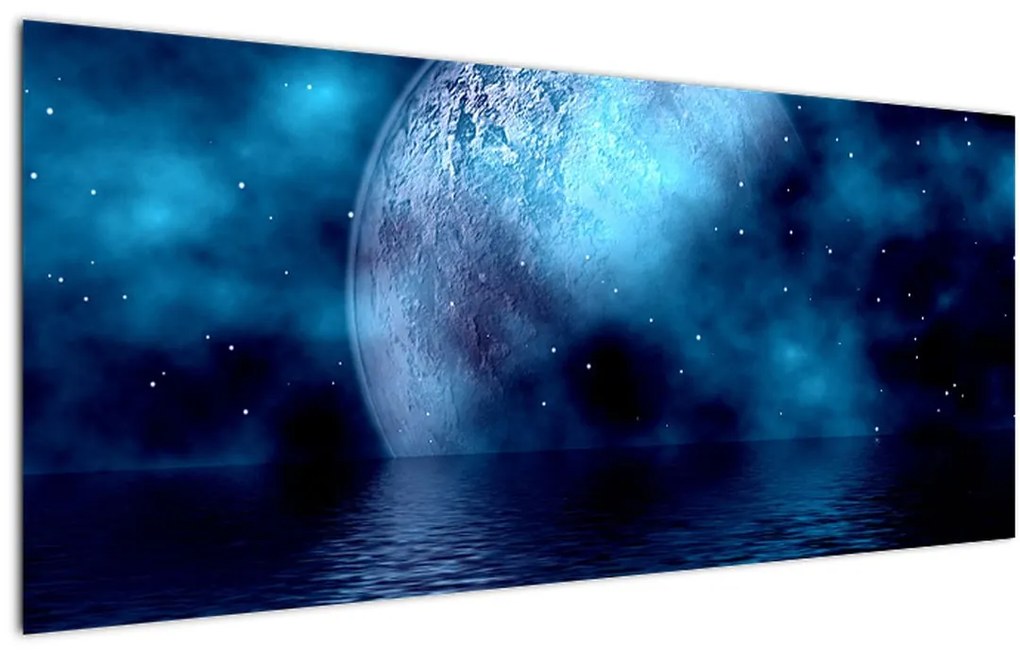 Tablou Luna deasupra mării (120x50 cm)