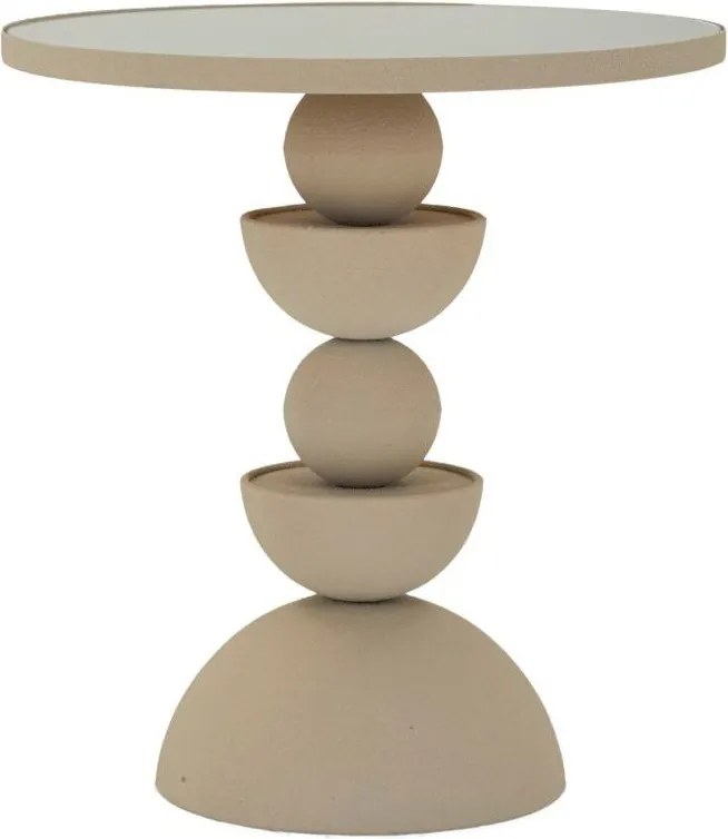 Măsuță auxiliară rotundă cu blat din sticlă ø 40,5 cm Dune – Mauro Ferretti