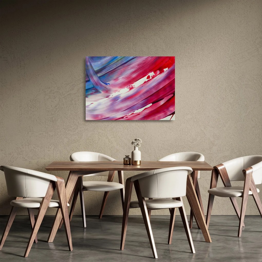 Tablou pe sticlă - culorile rozalbaste (70x50 cm)