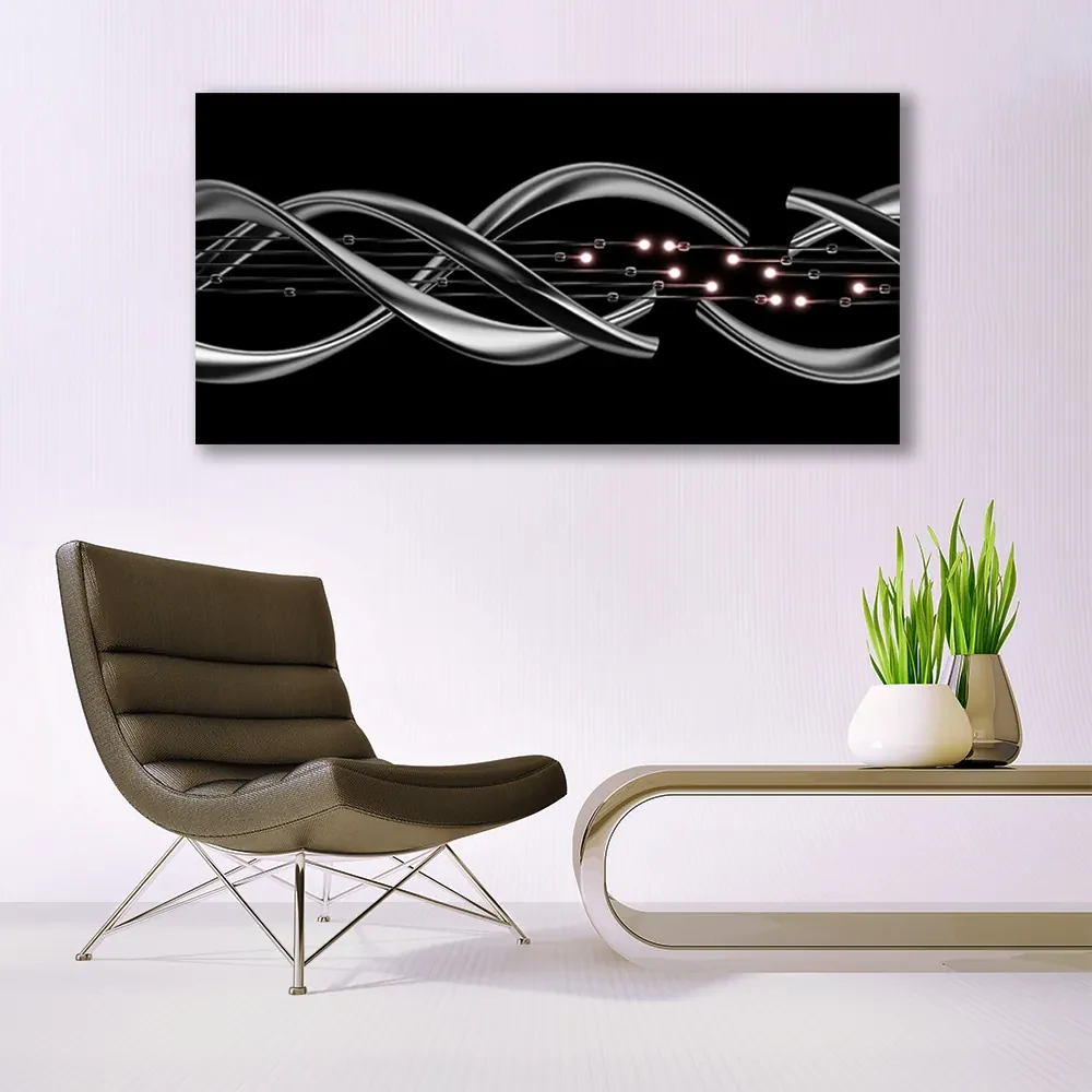 Tablou pe panza canvas Abstract Art Argintiu Negru