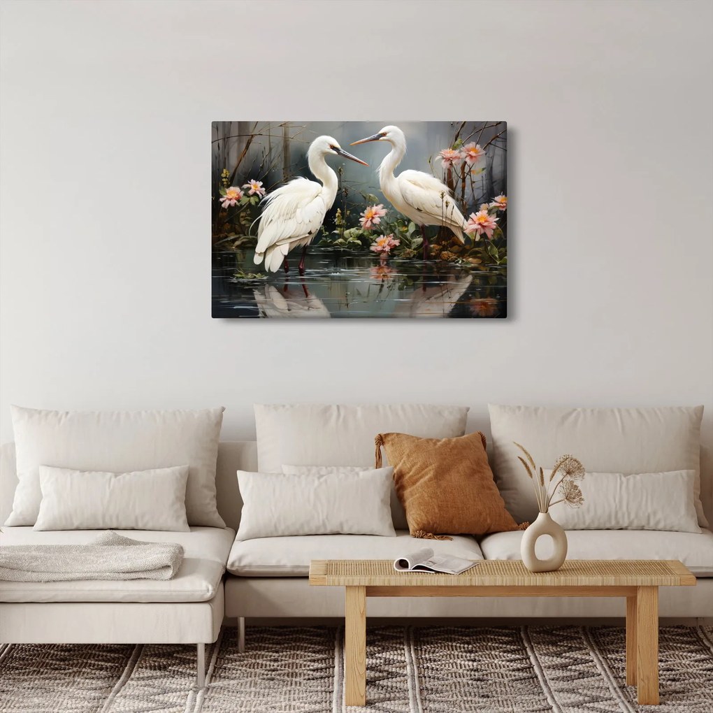 Tablou - Macarale albe (90x60 cm)