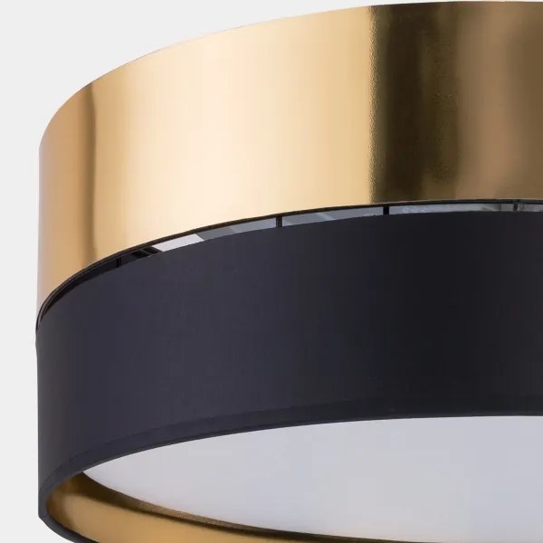 Plafonieră HILTON 3xE27/15W/230V d. 45 cm alamă/neagră