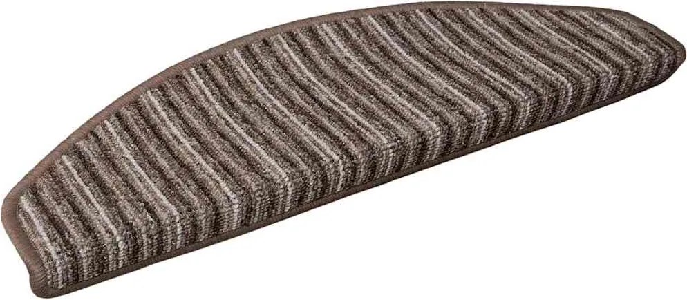 vidaXL Mochete autocolante pentru scară 15 pcs Maro 65 x 21 x 4 cm