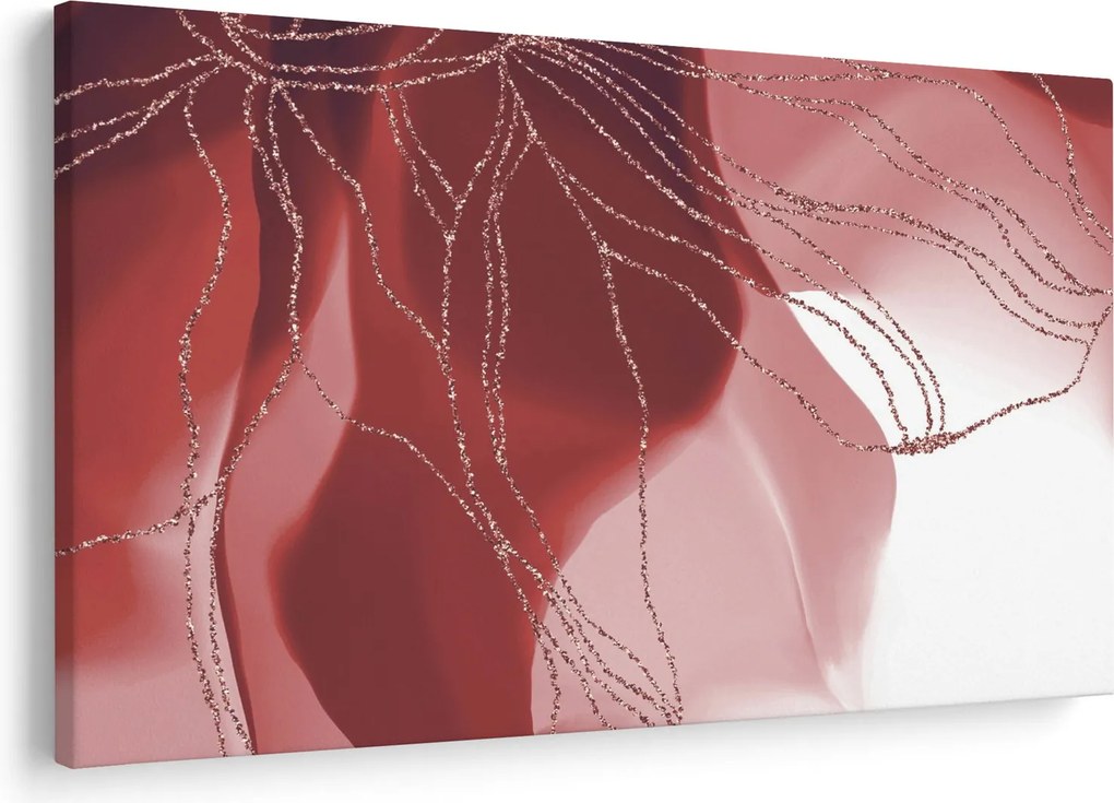 Tablou - Floare abstractă roșie N⁰1 (90x60 cm)