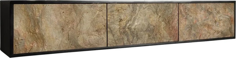 Comoda TV suspendata cu fronturi unice din furnir de piatra MONTAIN SOUL 160cm