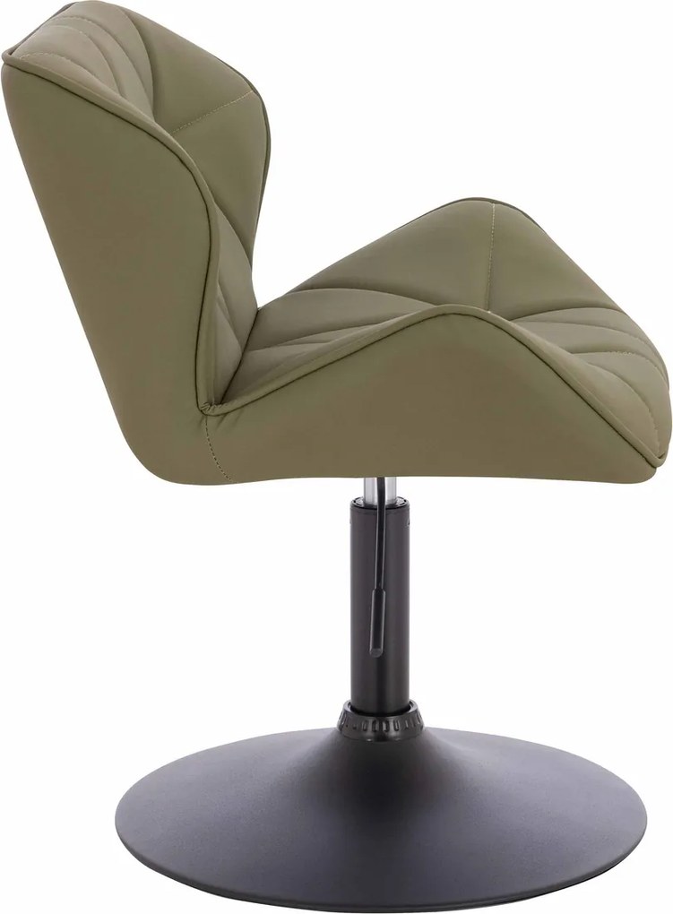 HR111N Scaun Khaki Piele Ecologica Premium Soft cu Bază Neagră