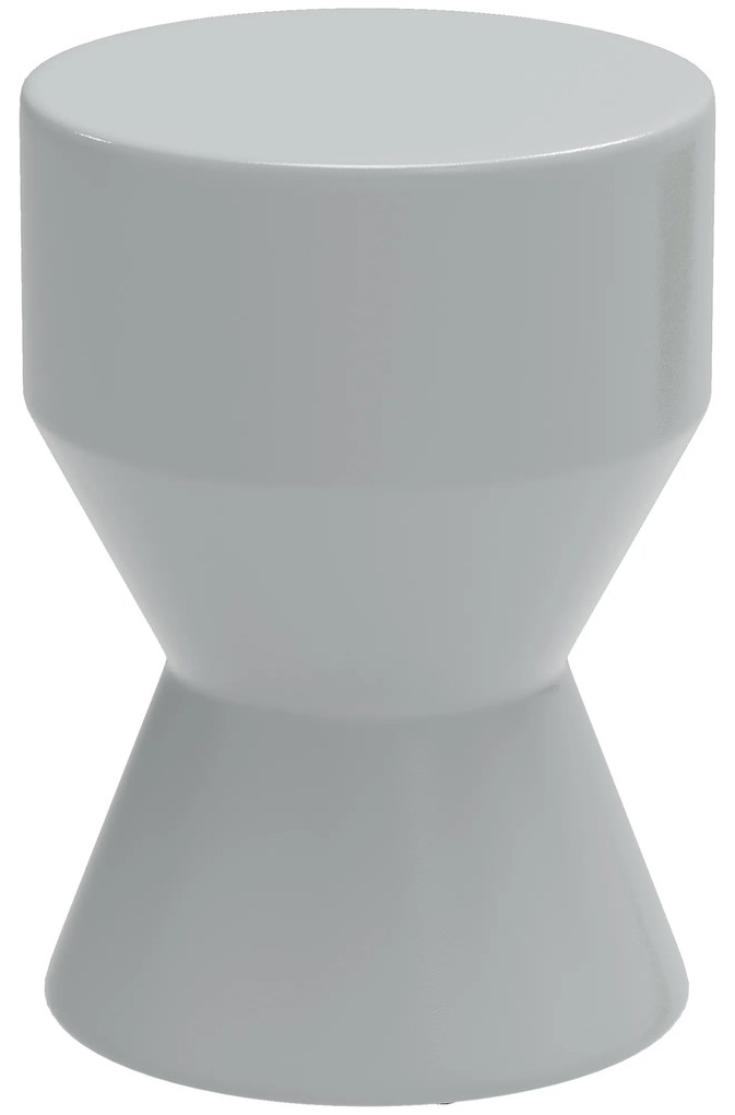 Outsunny Scaun de gradina din ceramica, suport 120kg Ø33 x 45,5 cm rezistent la intemperii, cu design de clepsidra, Gri deschis | Aosom Romania