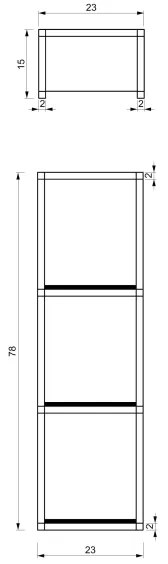 Suport de perete pentru prosoape 78x23 cm negru