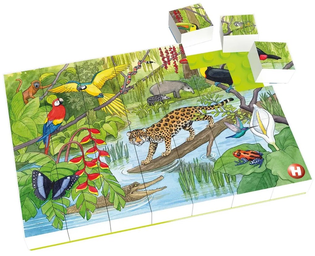 Puzzle Animale exotice Hubelino (35 piese)