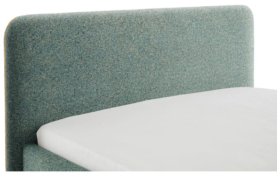 Pat matrimonial verde închis tapițat fără somieră 180x200 cm Primo – Meise Möbel