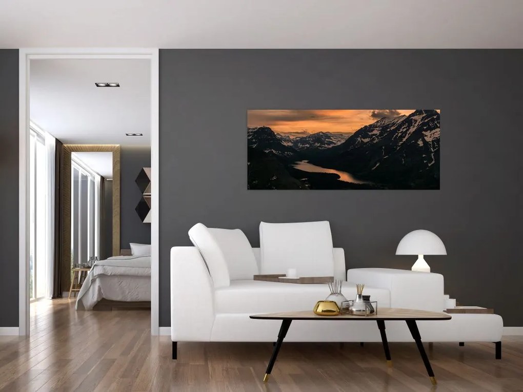 Tablou - Lac între munți (120x50 cm)