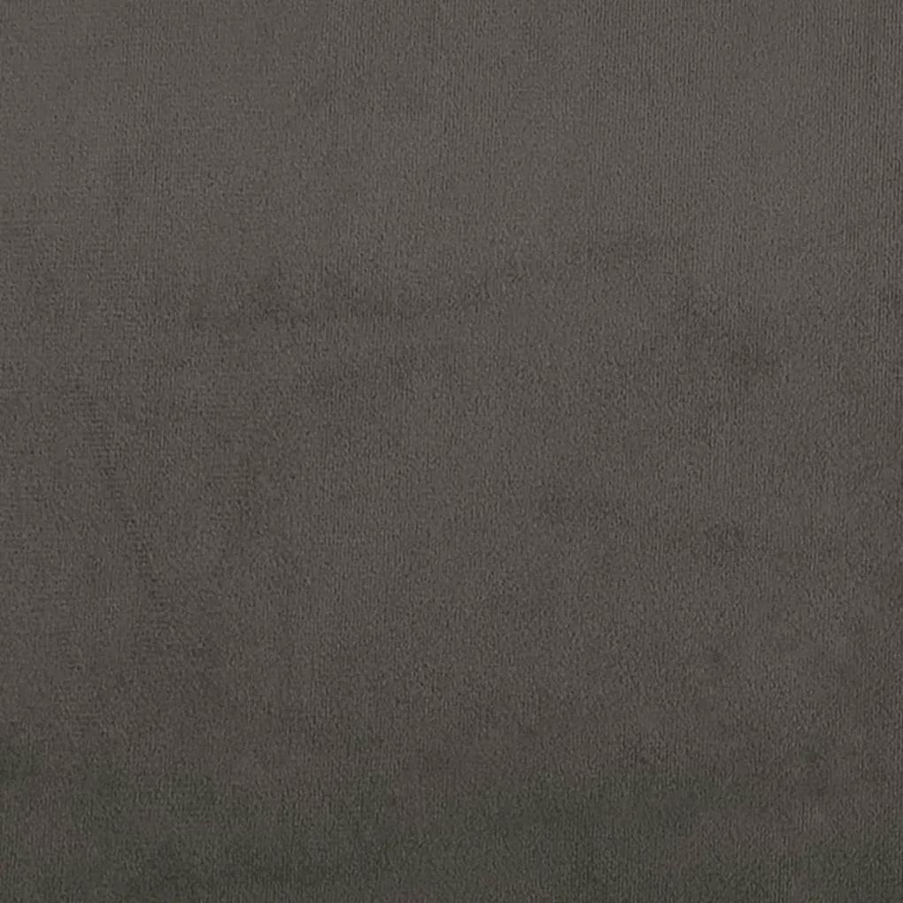 Taburet, gri inchis, 60x60x39 cm, catifea Morke gra