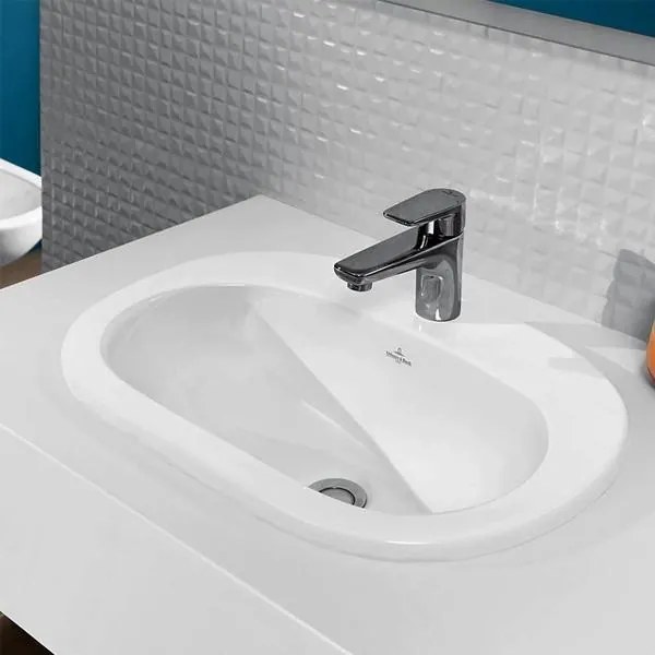 Lavoar incastrat Villeroy & Boch, O.Novo, oval, 56 cm, alb alpin