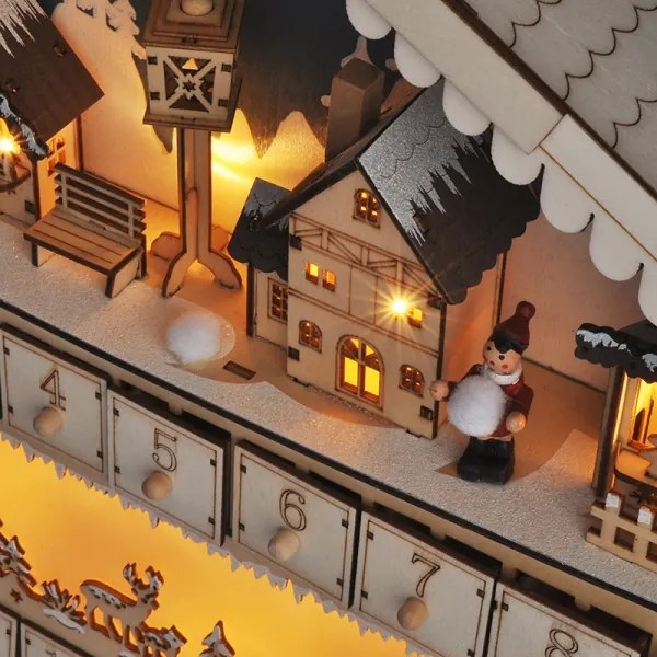 Brilagi - Calendar Advent LED cu LED/2xAA, model Pin