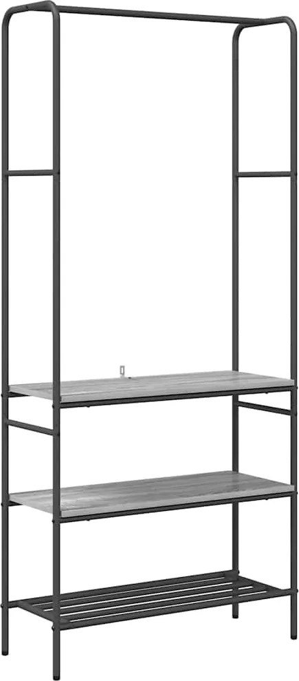 vidaXL Suport pentru Hârtie sonoma gri 77 x 30 x 171 cm Lemn compozit