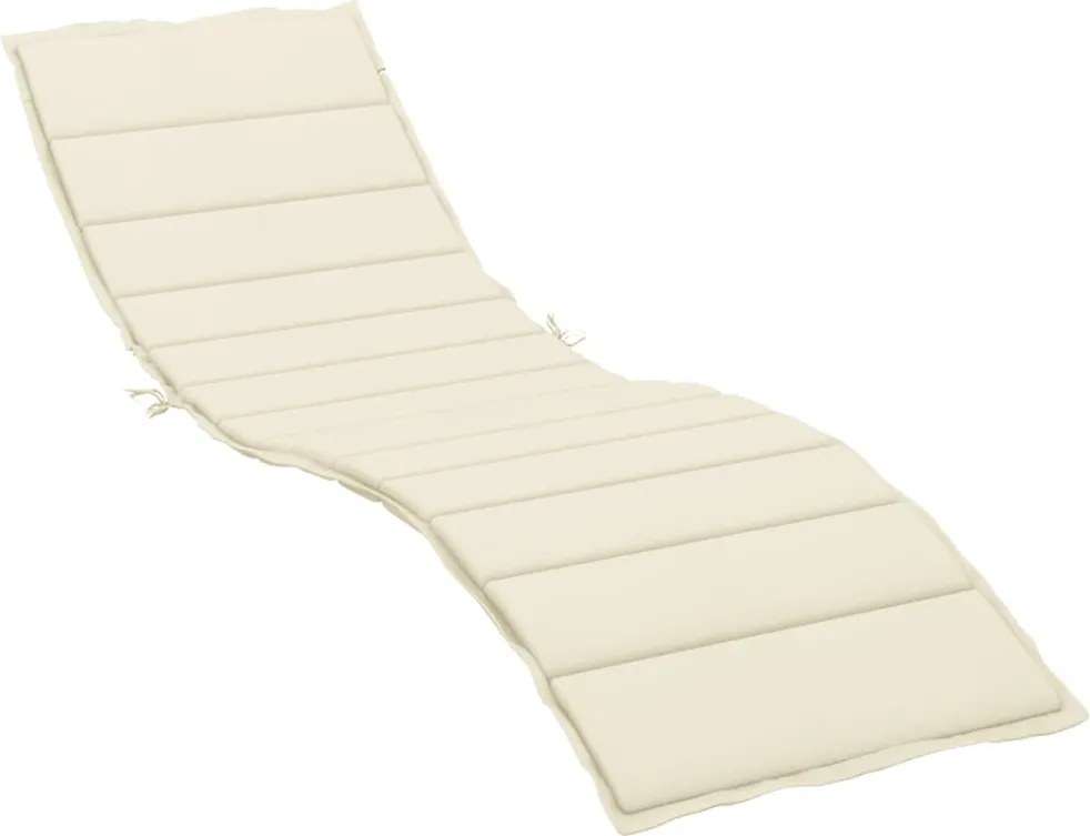 vidaXL Pernă de șezlong, crem, 200x70x3 cm, textil oxford