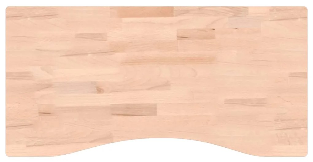 356043 vidaXL Blat de birou, 80x(36-40)x4 cm, lemn masiv de fag