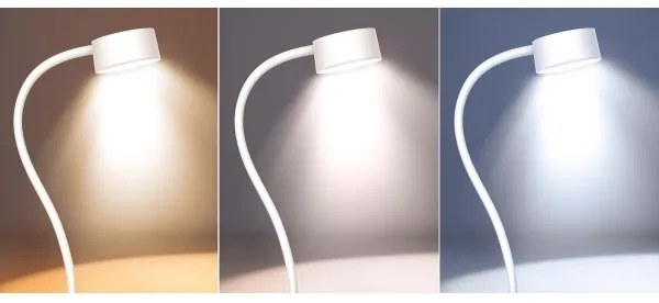 Lampă LED flexibilă dimabilă cu clemă Solight WO3001-W LED/2W/5V 3000/4000/6500K alb