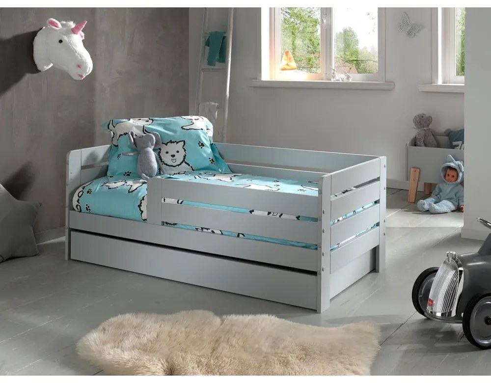 Sertar pentru sub pat de copii gri 70x140 cm Peuter – Vipack