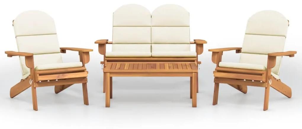 3152131 vidaXL Set mobilier de grădină Adirondack, 4 piese, lemn masiv acacia