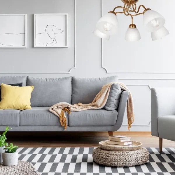 Lustră aplicată MIRANDA 1xE27/60W/230V aurie