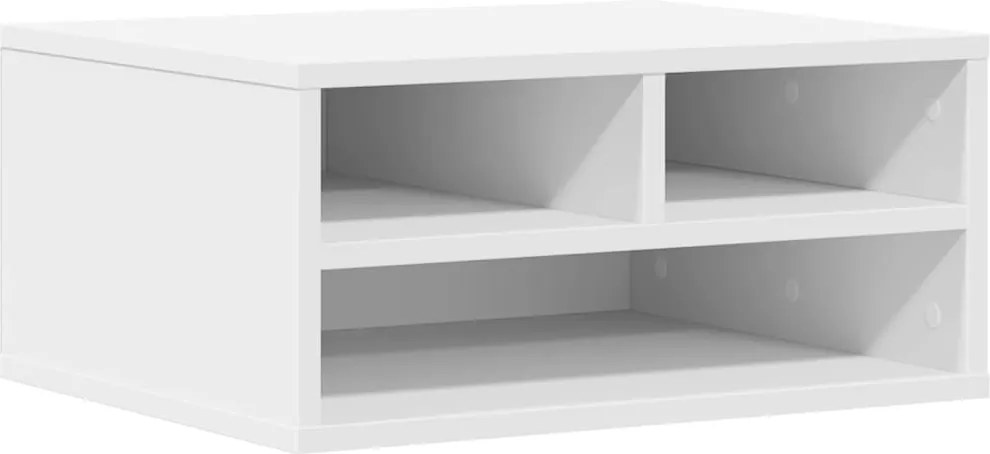 vidaXL Suport imprimantă, alb, 49x40x22,5 cm, lemn prelucrat