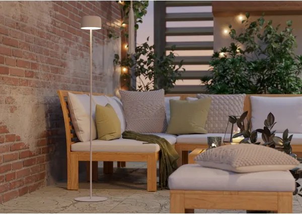 Eglo 901893 - Lampă solară de podea LED ROCCANOVA, 2,8W/3,7V, IP44, alb