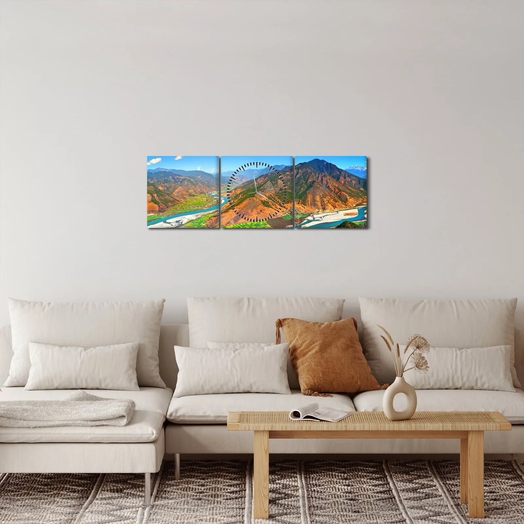 Tablou - Râul Yangtze (cu ceas) (90x30 cm)