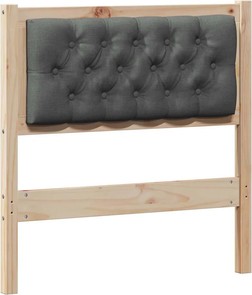 vidaXL Tăblie cap Altele maro și gri închis 80 cm Lemn masiv de pin