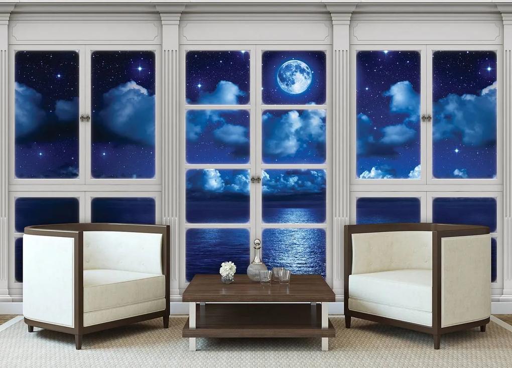 Fototapet - Cerul în geamul nocturn (152,5x104 cm), în 8 de alte dimensiuni noi