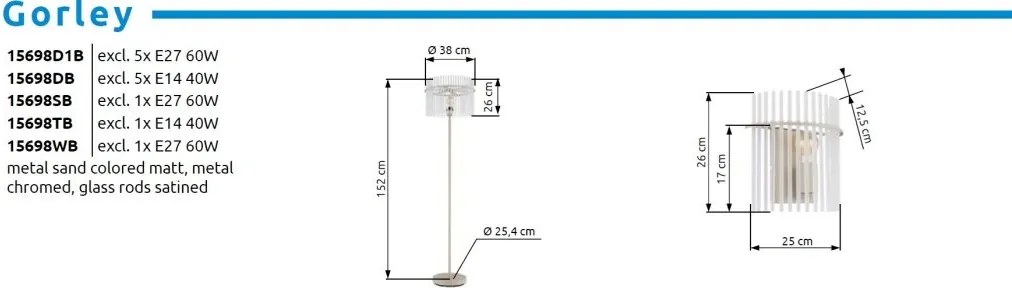 Lustra tavan moderna GORLEY 5L