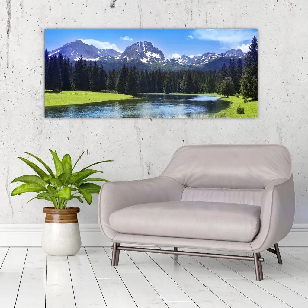 Tablou - vâfurile montane înzăpezite (120x50 cm)