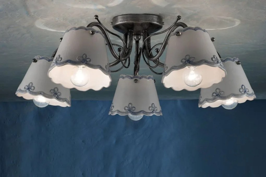 Lustra aplicata design clasic realizata manual din ceramica RAVENNA 5L