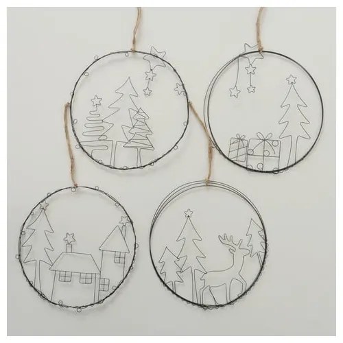 Set 4 decorațiuni de Crăciun Boltze Gerda