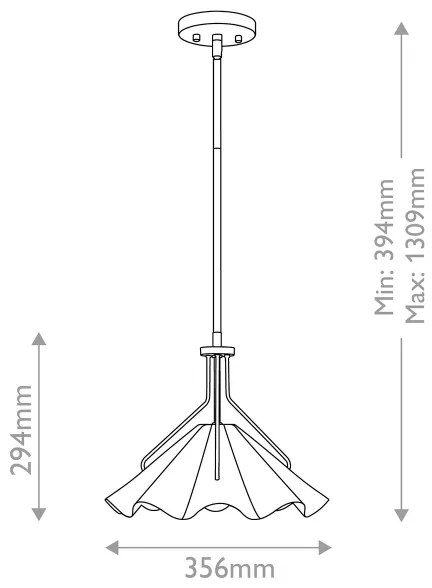 Lustră pe tijă Quoizel QZ-MEJIA-1P-S-AB MEJIA 1xE27/60W/230V d. 35,6 cm alamă