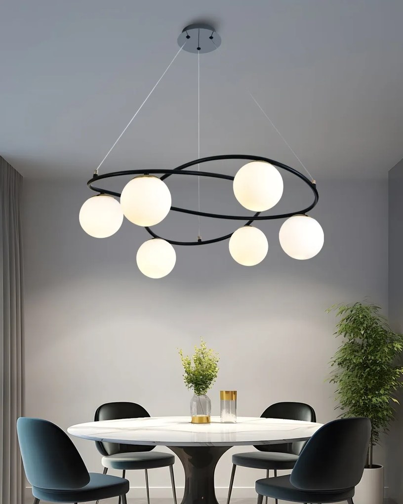 💡 Pendul N6806/6 – Stil Geometric și Contrast Vizual Puternic