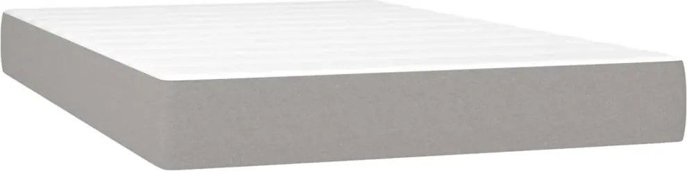 vidaXL Saltea cu arcuri buzunar, fermitate medie, gri deschis, 120x200x20 cm, textil