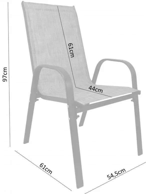 Set mobilier de grădină Bissi (gri) (pentru 4 persoane). 1096315