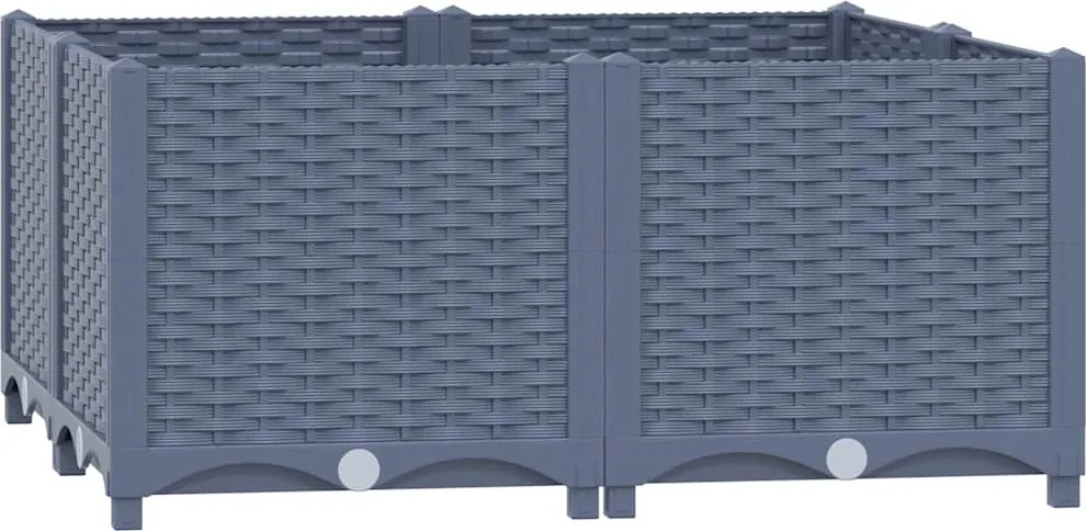 vidaXL Strat înălțat, 80x80x38 cm, polipropilenă