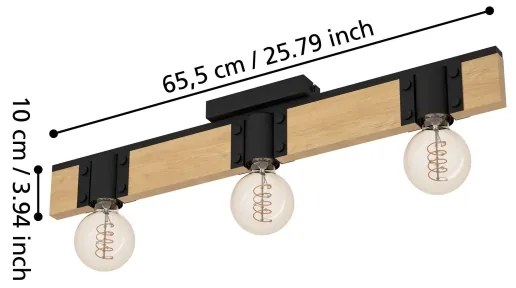 Plafonieră Eglo 43901 BAILRIGG 3xE27/40W/230V