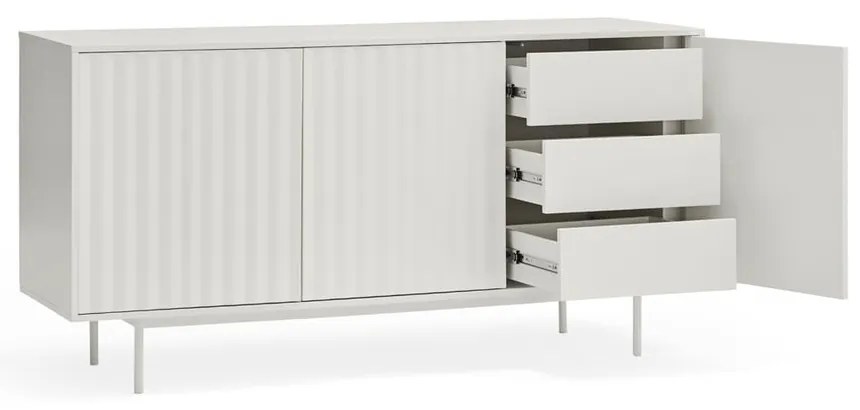 Comodă albă joasă 159x80 cm Sierra – Teulat